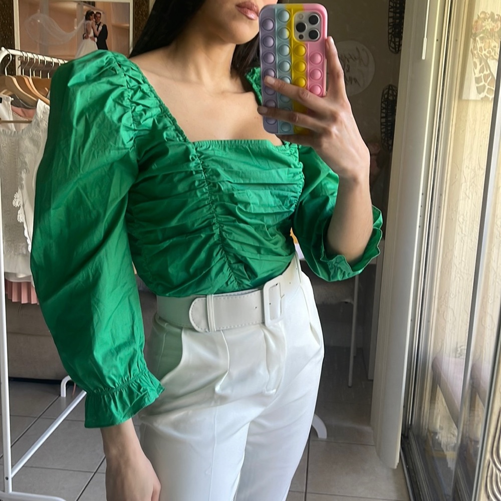Blusa con arruches para dama